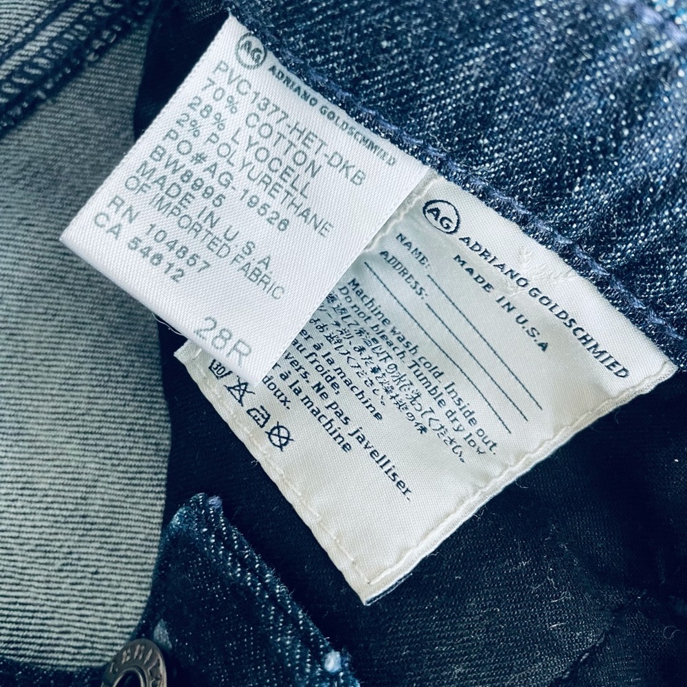 Adriano Goldschmied heart jeans size 28R - Picture 6 of 6